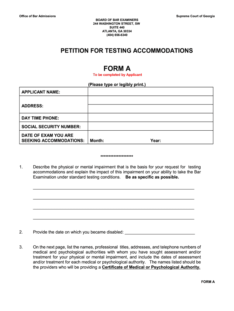 Link is External Georgia Bar Admissions  Form