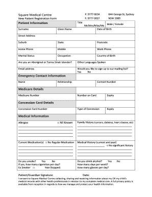 Emergency Contact  Form