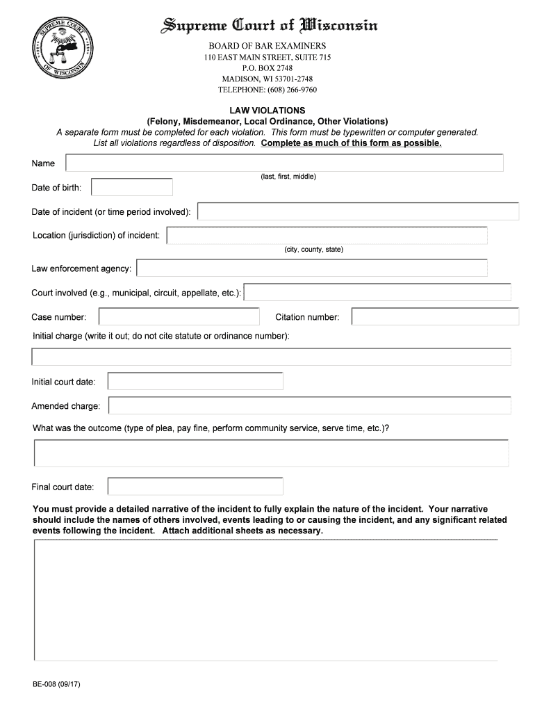 Get and Sign Be 008  Form