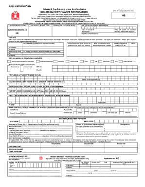 Railway Application Form PDF