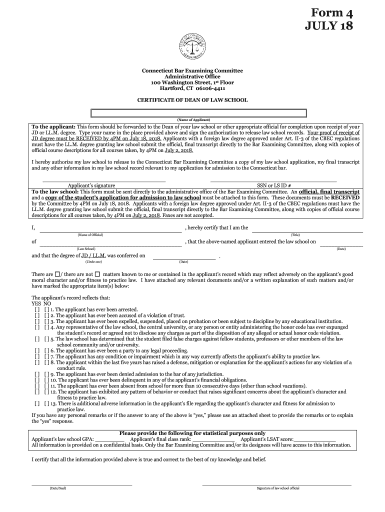 Form 4 Certificate Form