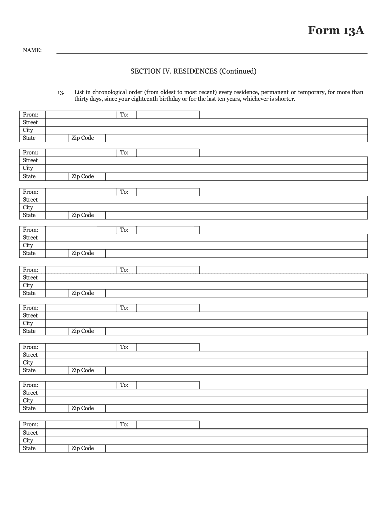 Form 13a Form