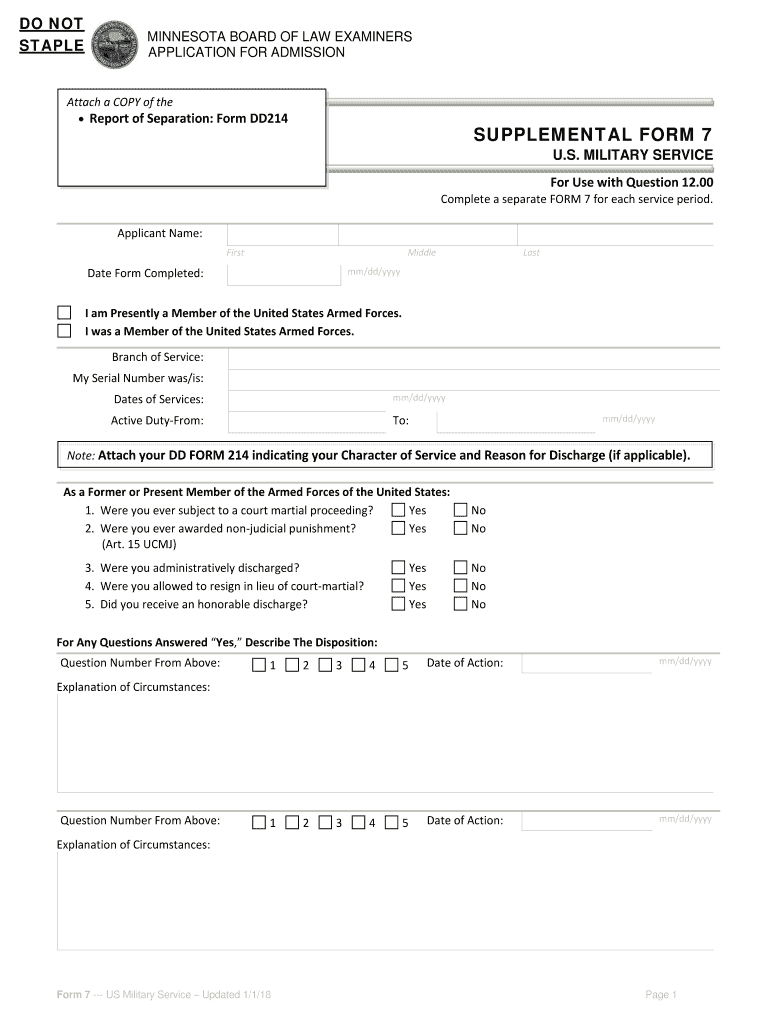 to Be Used with Question 12 Minnesota State Board of Law 2018
