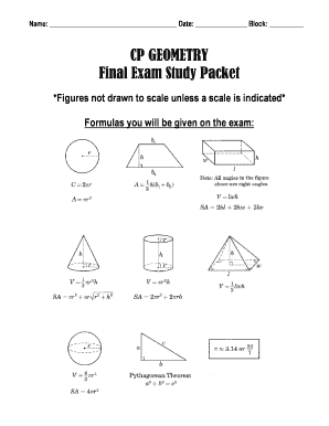 Geometry Final Exam  Form