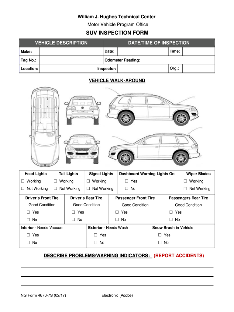 Vechicle Inspection Form