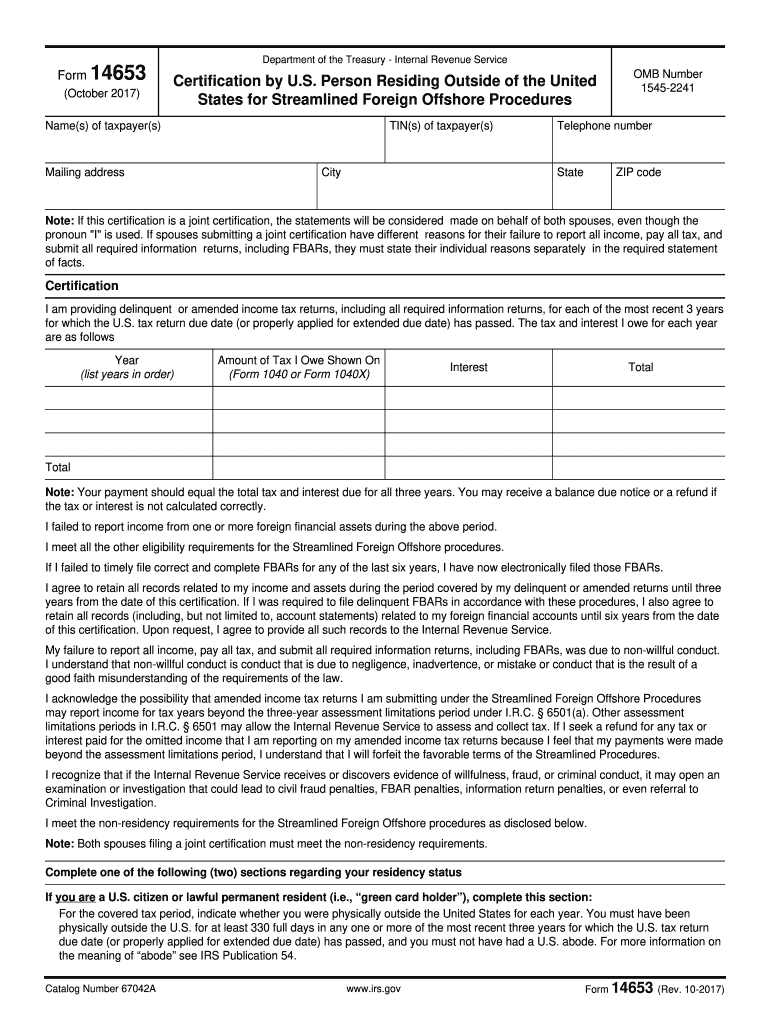  Form 14653 2017-2024