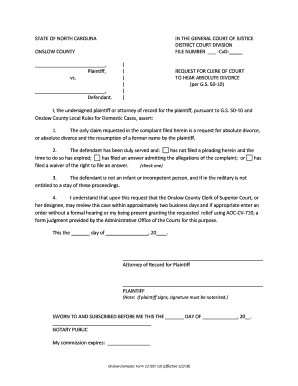 REQUEST for CLERK of COURT  Form