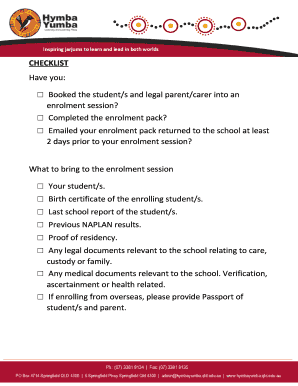 Enrolment Form Hymba Yumba