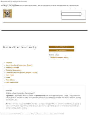 Guardianship and Conservatorship Minnesota Judicial Branch  Form