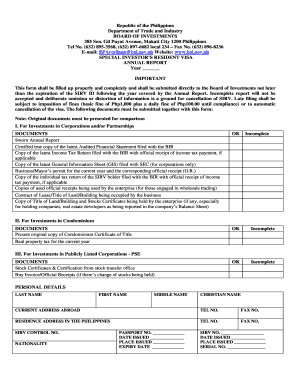 SIRV Annual Report Form BOI OWN