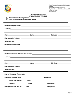 Hydrant Flow Test Chart Download