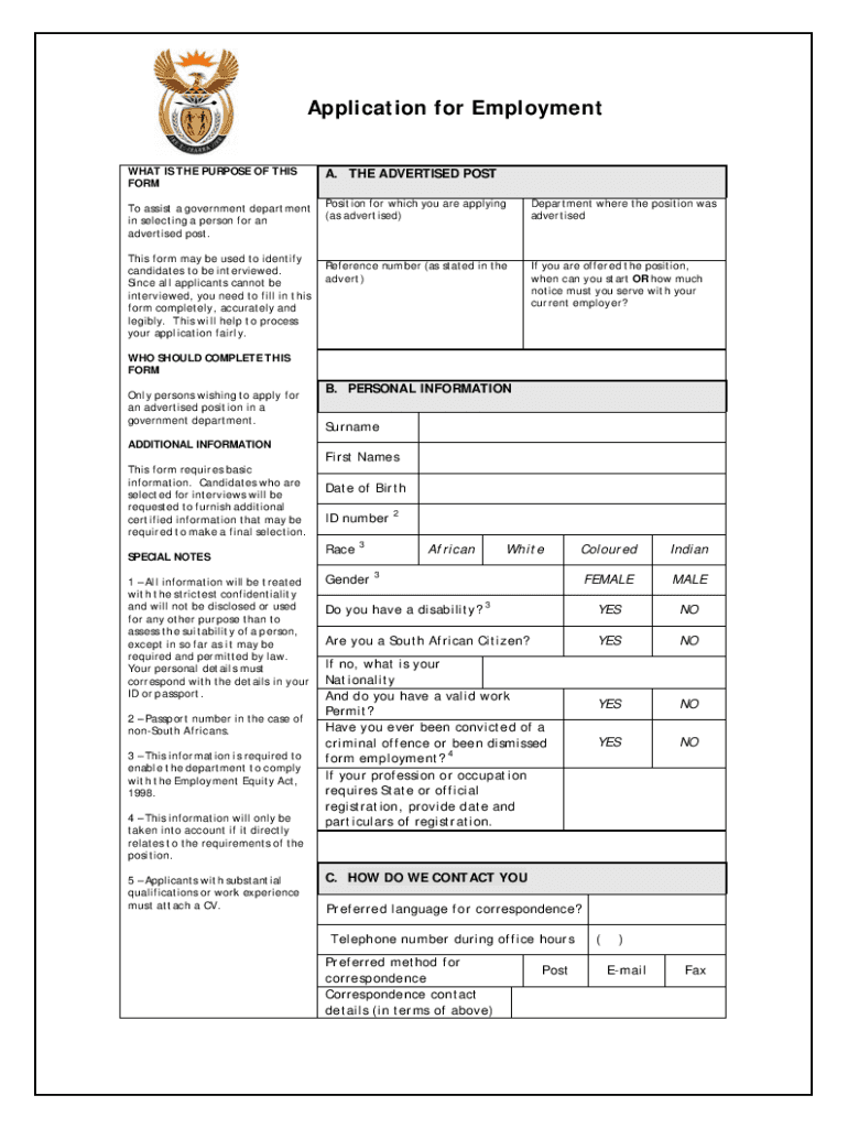 Traffic Cop Application Forms for PDF