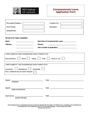 Compassionate Leave Form