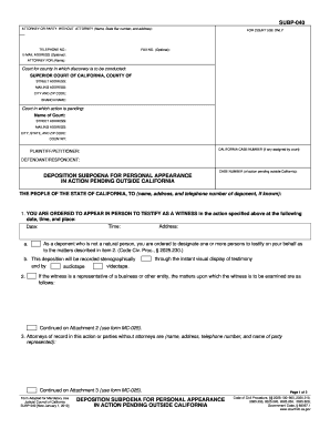 Ca Pending Form