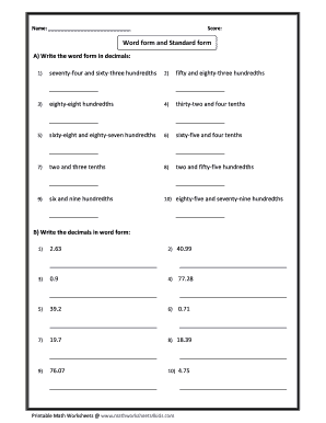 Word Form Math