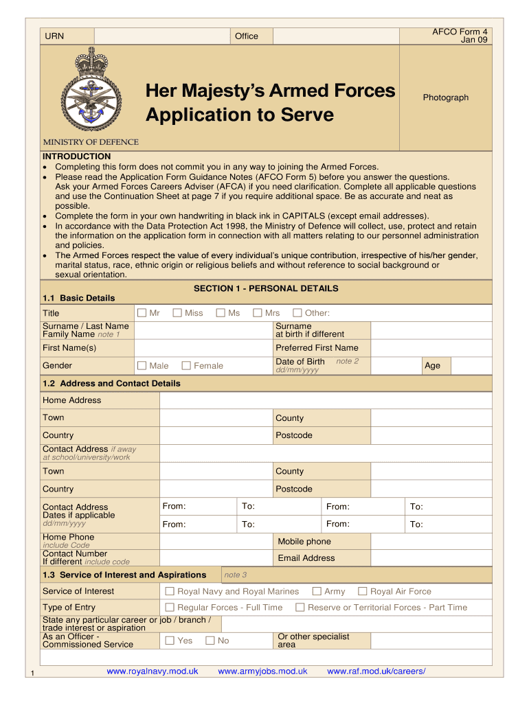  British Army Application Form Download 2009