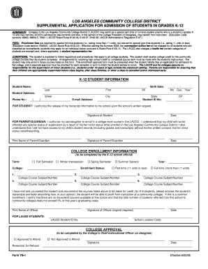 Pierce College Concurrent Enrollment  Form