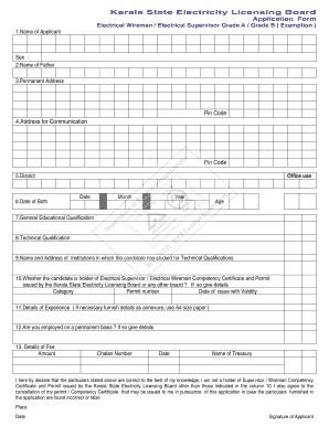 Kerala Wireman Exam  Form