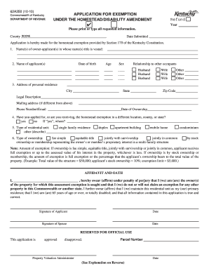  Homestead Exemption Application Boone County Property Boonepva Ky 2010