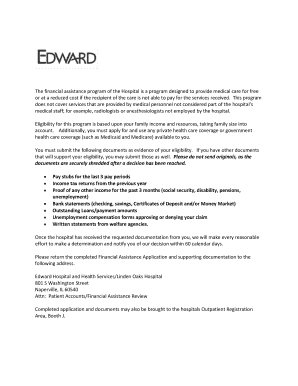 Edward Hospital Financial Assistance  Form