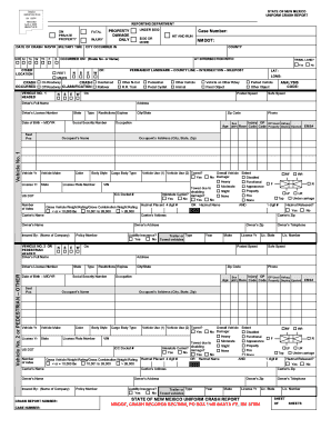 CRASH STATE of NEW MEXICO INVESTIGATION UNIFORM CRASH REPORT