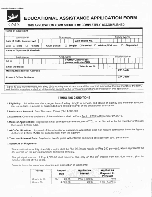 Education Assistance Form PDF