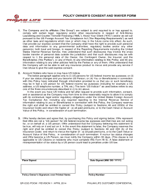 Policy Consent Waiver Form