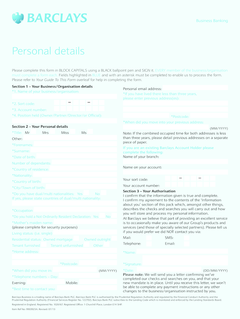  Uk Bank Statement Template pdfFiller Form 2013