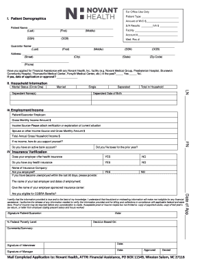 Novant Health Financial Assistance  Form