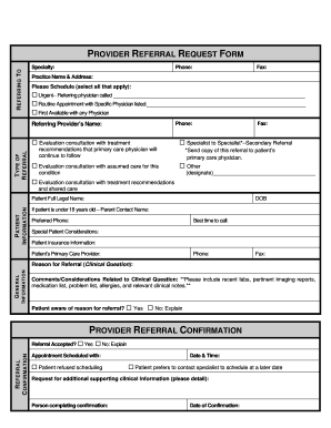 Sample Provider Referral Form UniCare