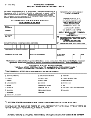 Background Check Pa  Form