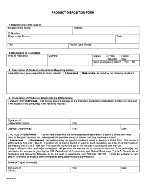 Disposition Form