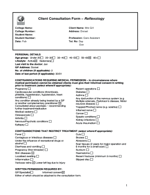 Itec Consultation Form