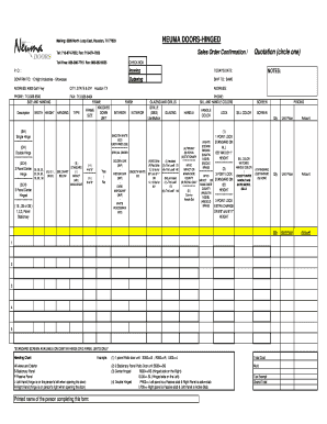 Neuma Order Form Showcase Custom Vinyl Windows and Doors