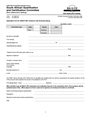 Wall Thickness Course  Form