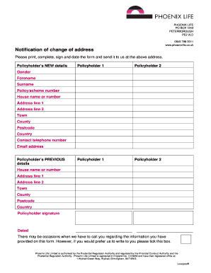 Change of Address Form Printable