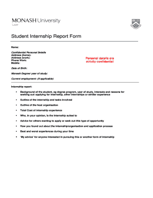 Llb Internship Diary PDF  Form