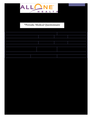  *Periodic Medical Questionnaire AllOne Health 2012-2024