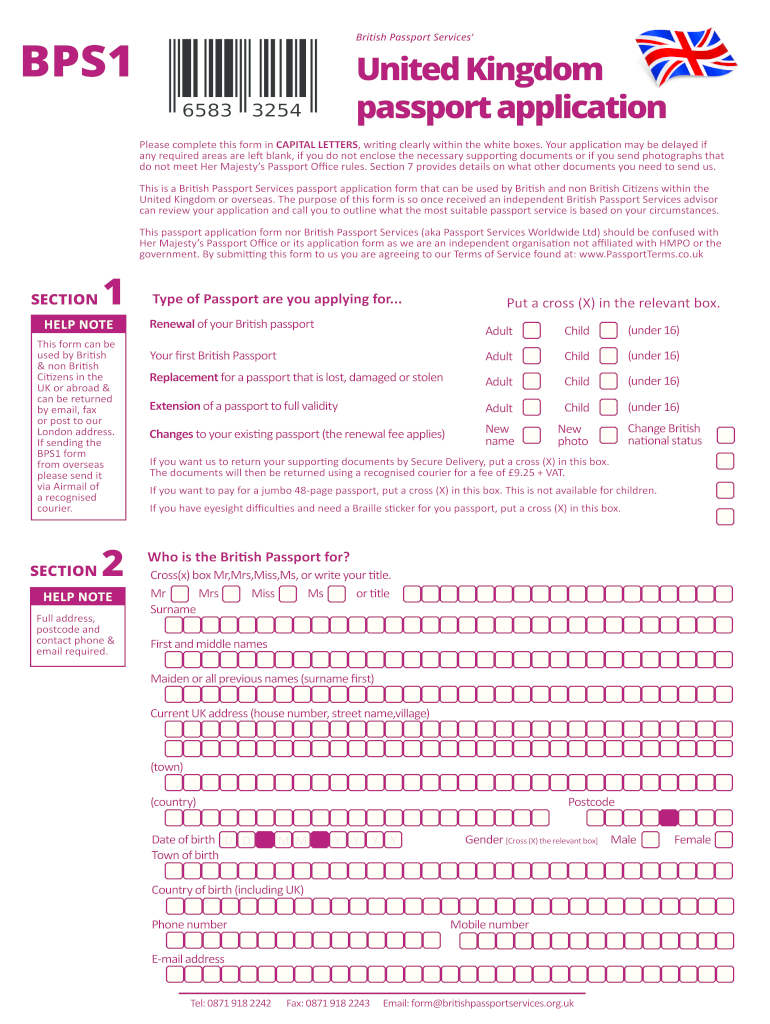 Passport Application Form PDF