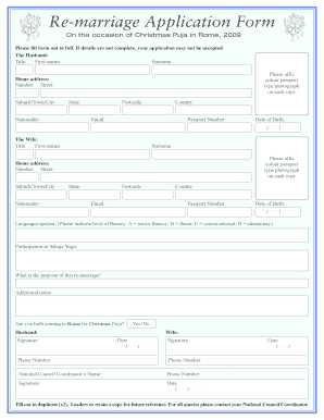 Second Marriage Permission Form PDF