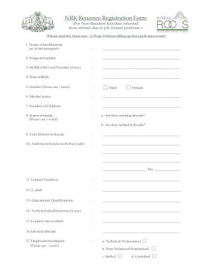 Norka Loan Application Form PDF