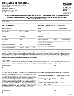 Marriott Credit Union  Form