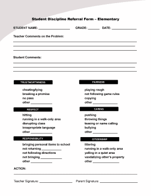 Student Referral Form Template