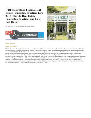 Florida Real Estate Principles Practices Law 45th Edition PDF  Form