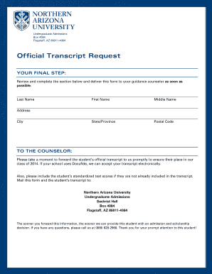 Nau Request Form