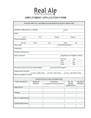 Company Job  Form