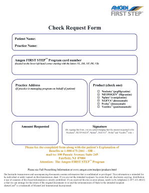 Amgen First Step Program  Form