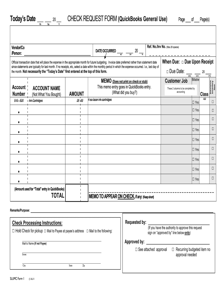 Check Request Form Template from www.signnow.com
