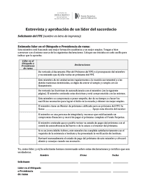 Priesthood Endorsement Form