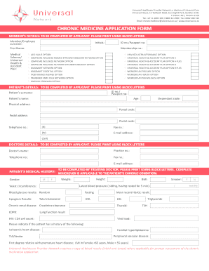 Umvuzo Health Chronic Application Forms